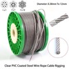 Clear Coated Steel Wire Rope Cable 0.38 mm To 12 mm PVC Plastic Coated Rigging gallery