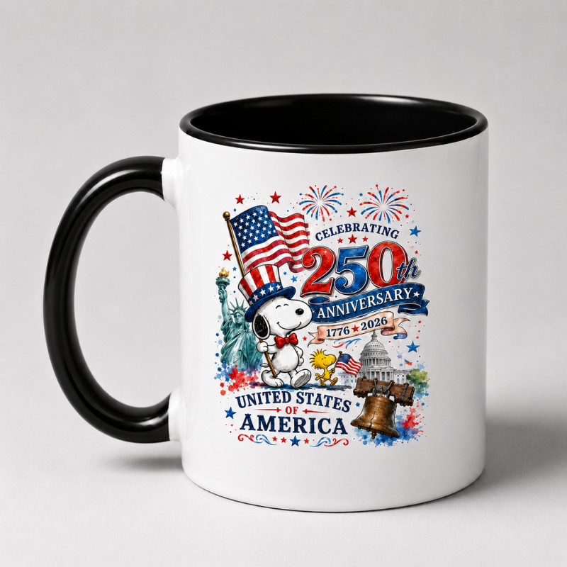 Snoopy America 250 Anniversary Accent Mug 11oz Patriotic Coffee Cup Gift gallery