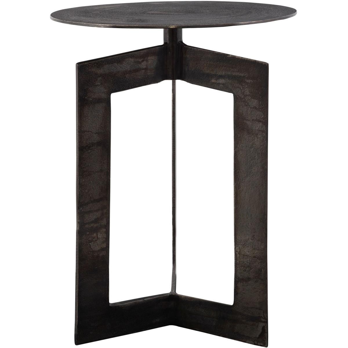 Uttermost 22995 Deltoid End or Side Table Gunmetal With Bronze Oxidation Accents gallery
