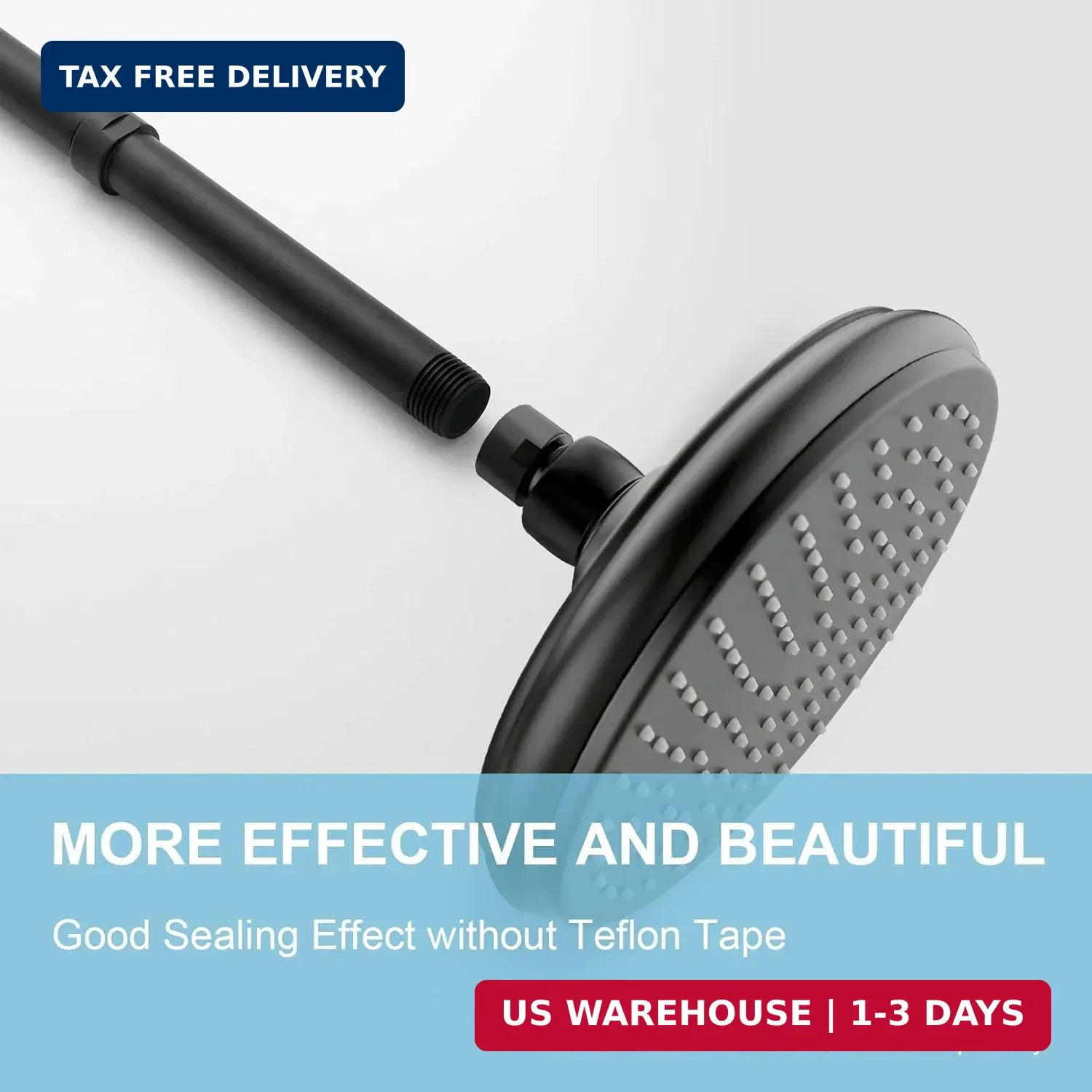 OFFO Shower Head Extension Arm, Shower Arm Extension Shower Head Extender Made o gallery