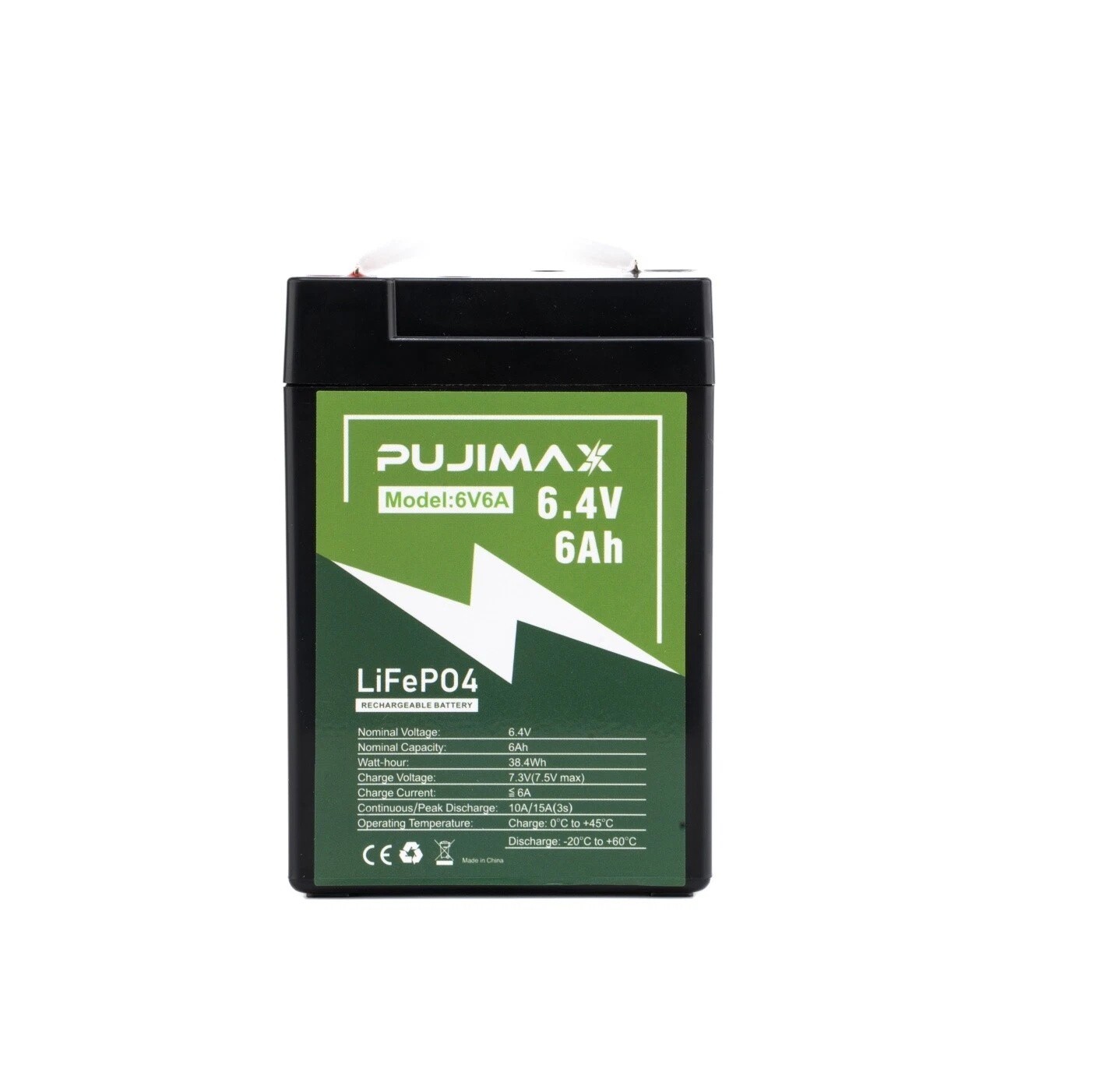 6V 6Ah LiFePO4 Lithium Battery With BMS for Scooter Fish kid car RV Motor gallery