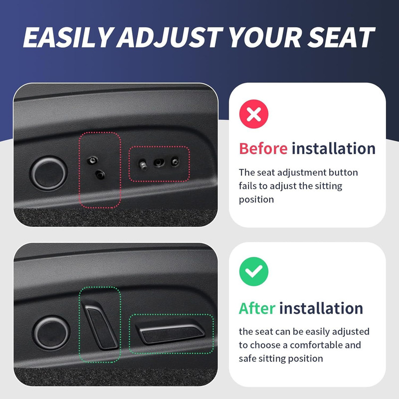1Pair Seat Adjustment Button Compatible with Tesla Model 3/Y 2021 2022 2023 2... gallery