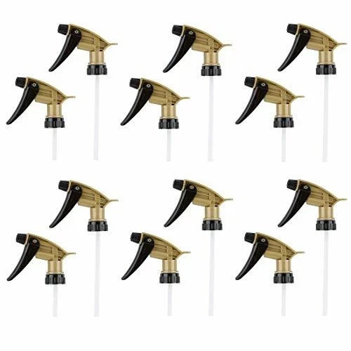 ComfortAxis Acid Resistant Trigger Sprayer Black/Gold 9-1/4" DipTube 28mm 12Pack gallery