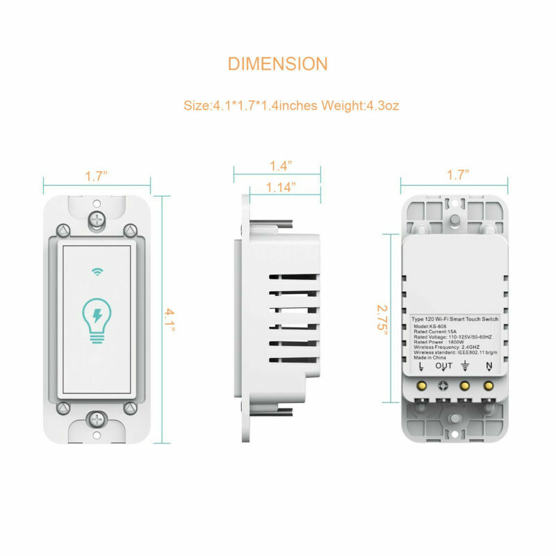 Micmi Smart Switch WIFI Light Wall Works with Alexa IFTTT smart life Google Home gallery