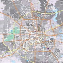 Houston Zip Code Map GLOSSY POSTER PICTURE PHOTO PRINT BANNER 11966