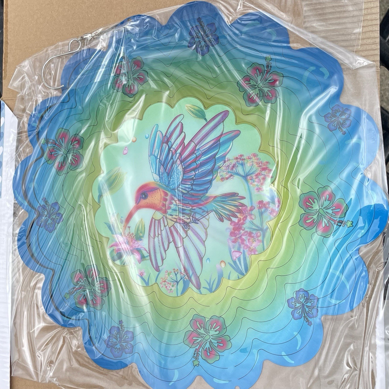 Hummingbird/Flowers 3D wind Shiny Spinner 12” BRAND NEW IN PACKAGE MOTHERS DAY gallery