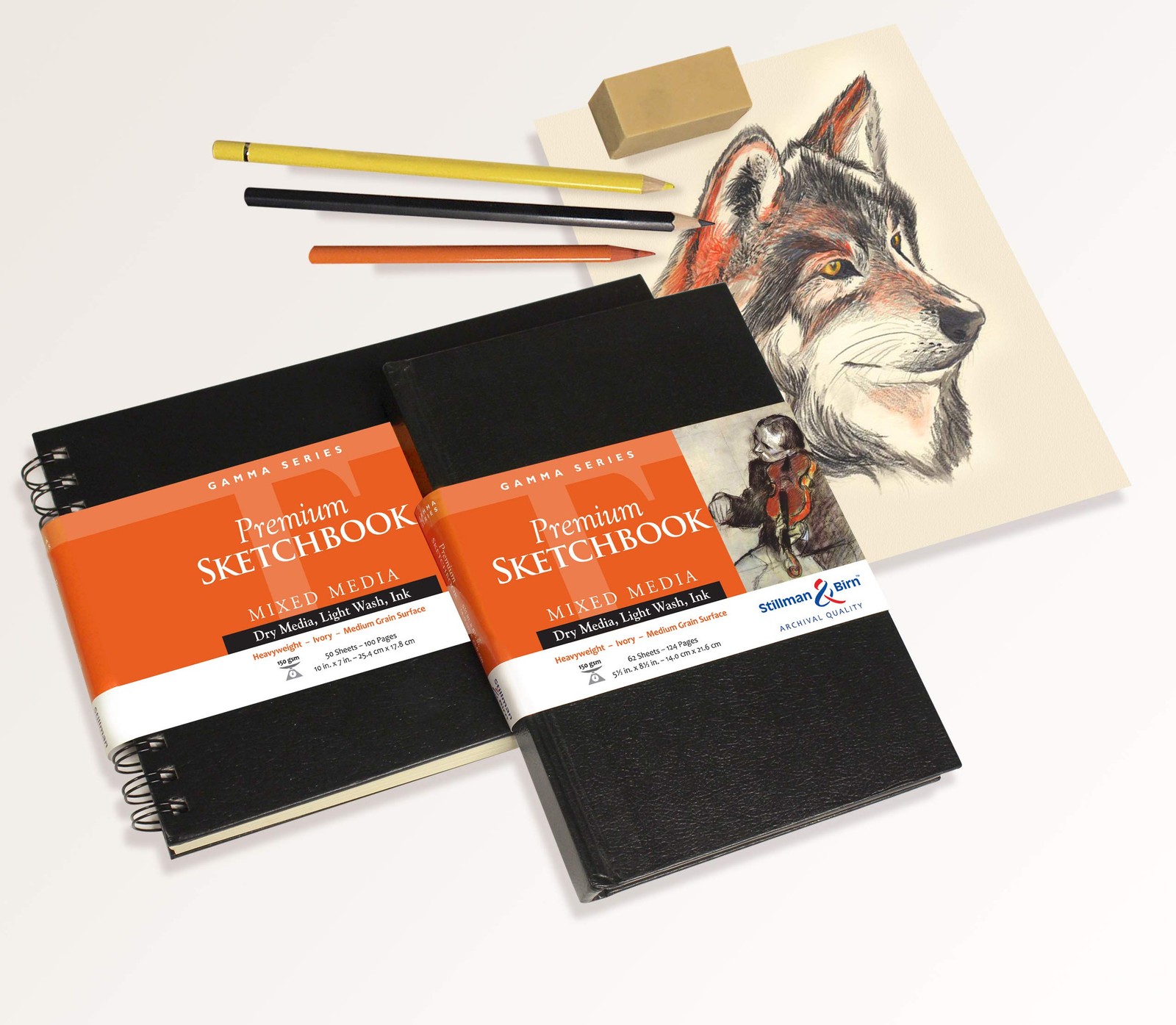 Stillman & Birn Gamma Series - Wirebound Sketchbook - Portrait 9 x 12 - 150gsm gallery