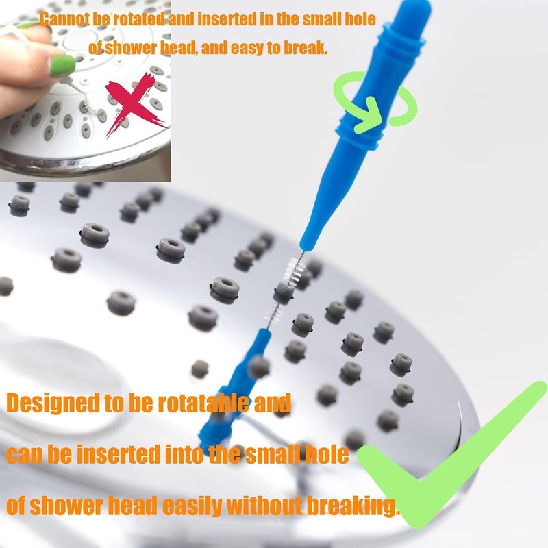 10 Pack Shower Head Cleaning Brush Set - Anti-Clogging Small Pore Gap Brushes gallery