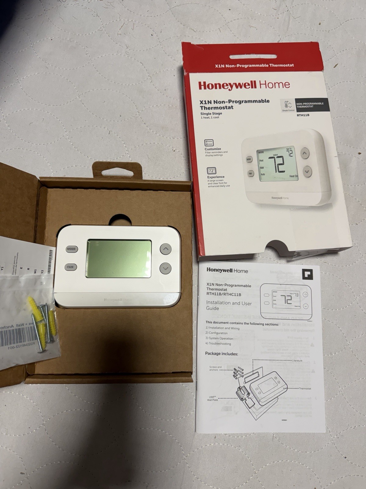 Honeywell Home RTH11B Non-Programmable Thermostat 1 Heat/1 Cool White gallery