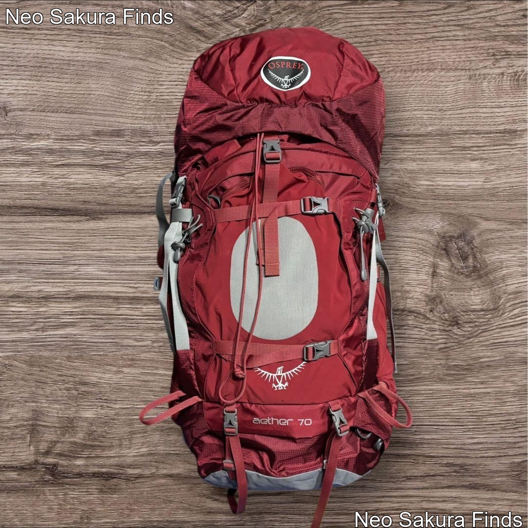 OSPREY Aether 70 Hiking Backpack - Red - 70L - Used
