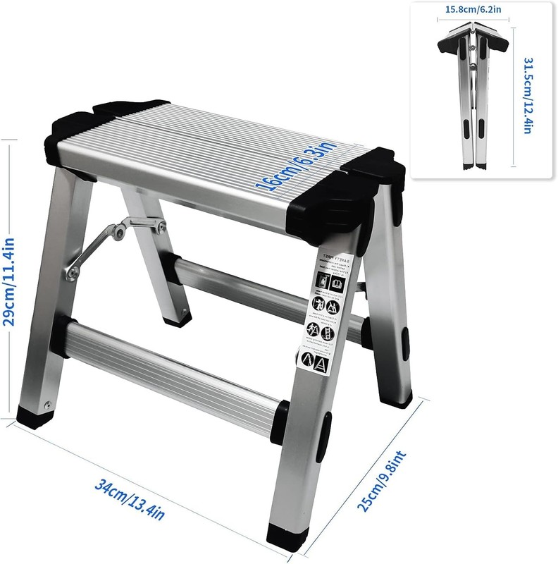 Folding Step Stool Small Foldable One Ladder with 330 lb Large Loading Capacity gallery