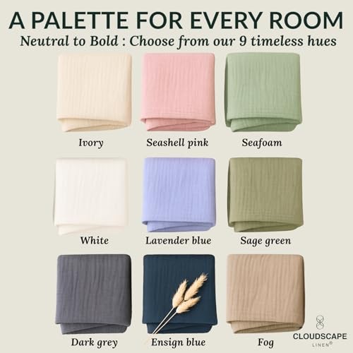CLOUDSCAPE 8 Layer Muslin Throw Blanket - 100% Throw (50"x70") 01: Ensign Blue gallery
