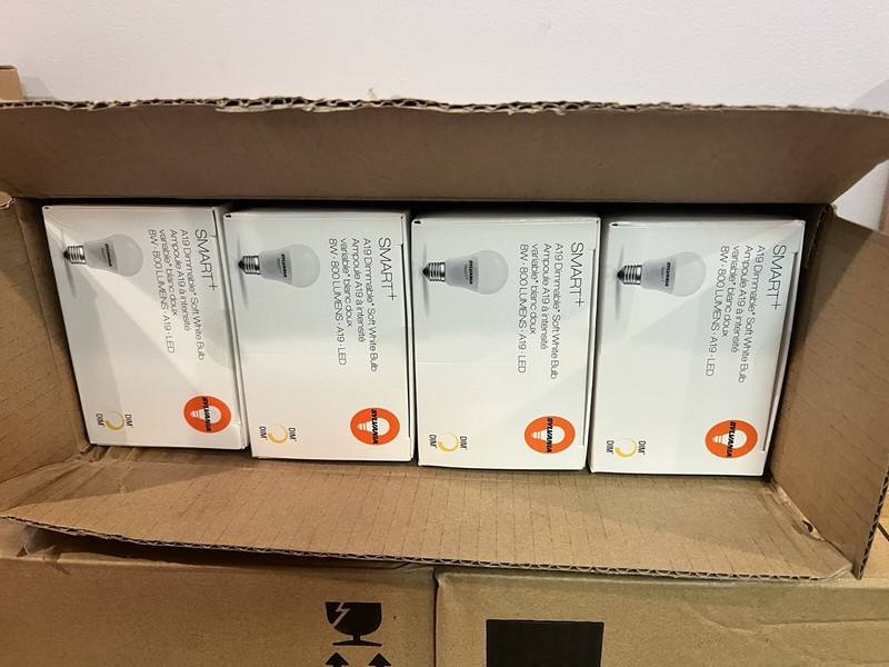 Sylvania Smart+ Light Bulb Dimmable Soft White A19 9W 800 Lumen 2700K 4 Pack New gallery