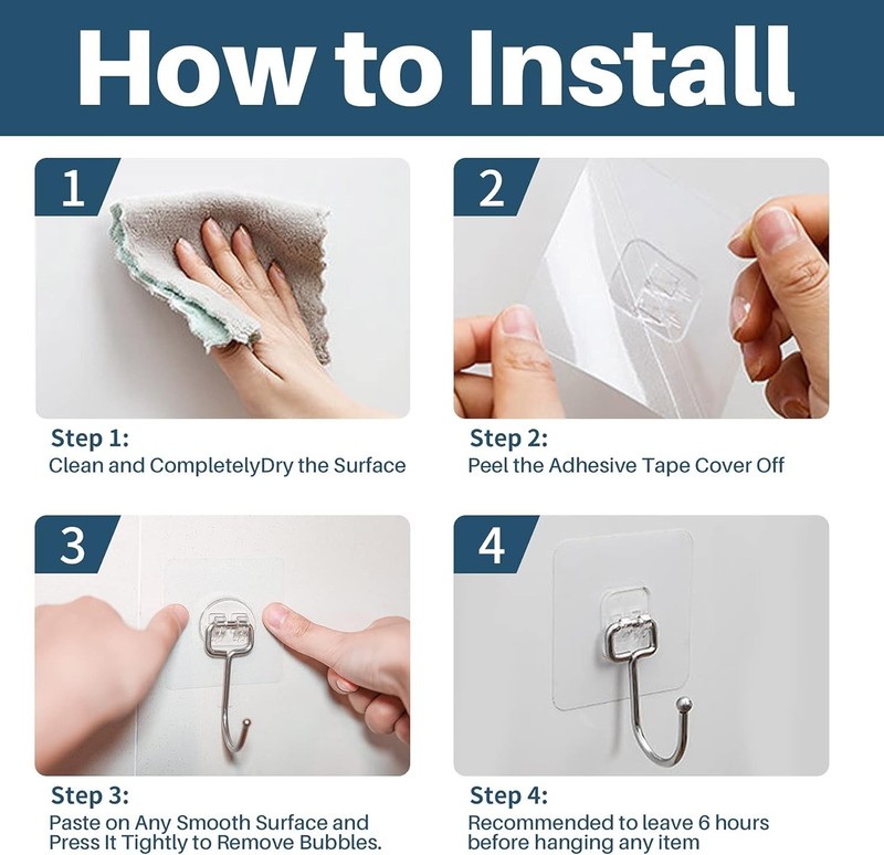 All-pose Adhesive Hooks for Hanging, Wreath Door Hanr Heavy gallery