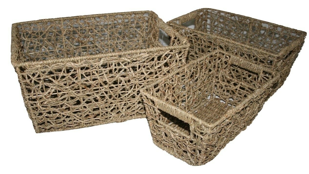 Danielson's Seagrass Shelf Storage Basket (Set of 3) gallery