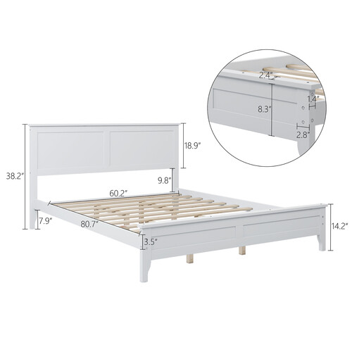 Twin/Full/Queen/King Size Platform Bed Wood Bed Frame W/ Headboard and Footboard gallery