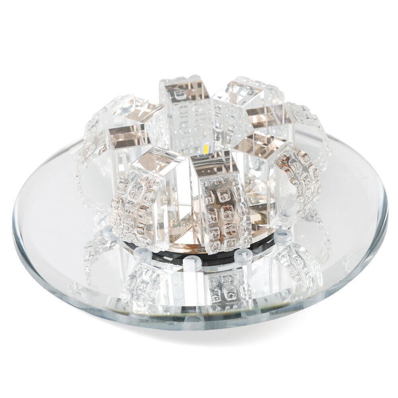 Modern Crystal LED Ceiling Lamp Flush Mount Chandelier Living Room Light Fixture gallery