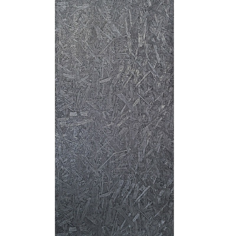 Faux Oriented Strand Board charcoal Black textured modern 3d Wallpaper gallery