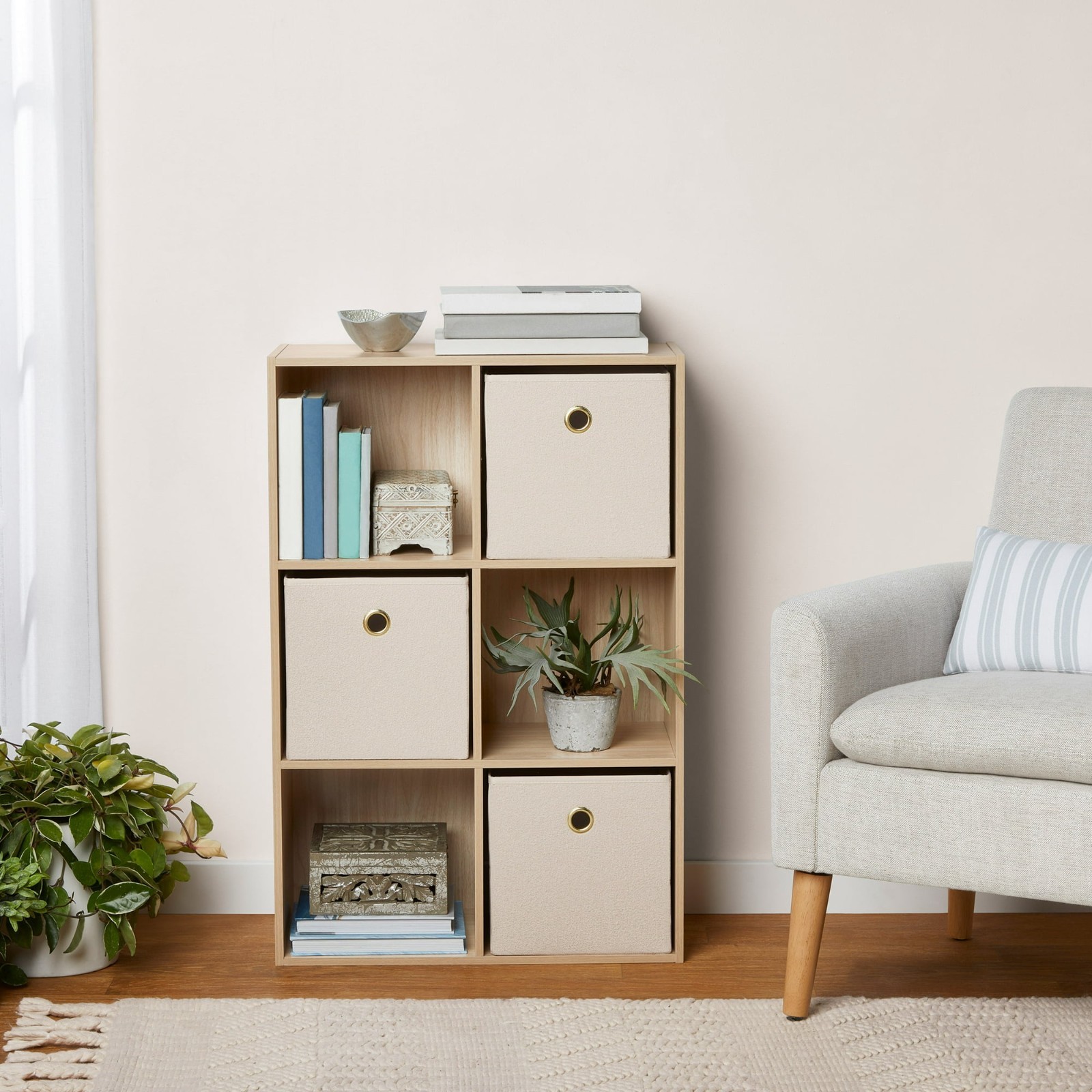 FLASH SALE!!! Mainstays 6 Cube Storage Organizer, Spring Pine NEW WITH TAG gallery