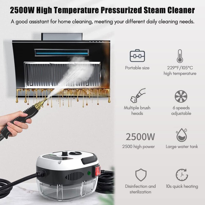 Handheld High Temp Steam Cleaner High Pressure Household Cleaning Machine 2500W gallery