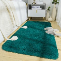 Teal Green Runner Rug 2×4 Hallway Runners Non Slip Runner Rugs for Entryway K…