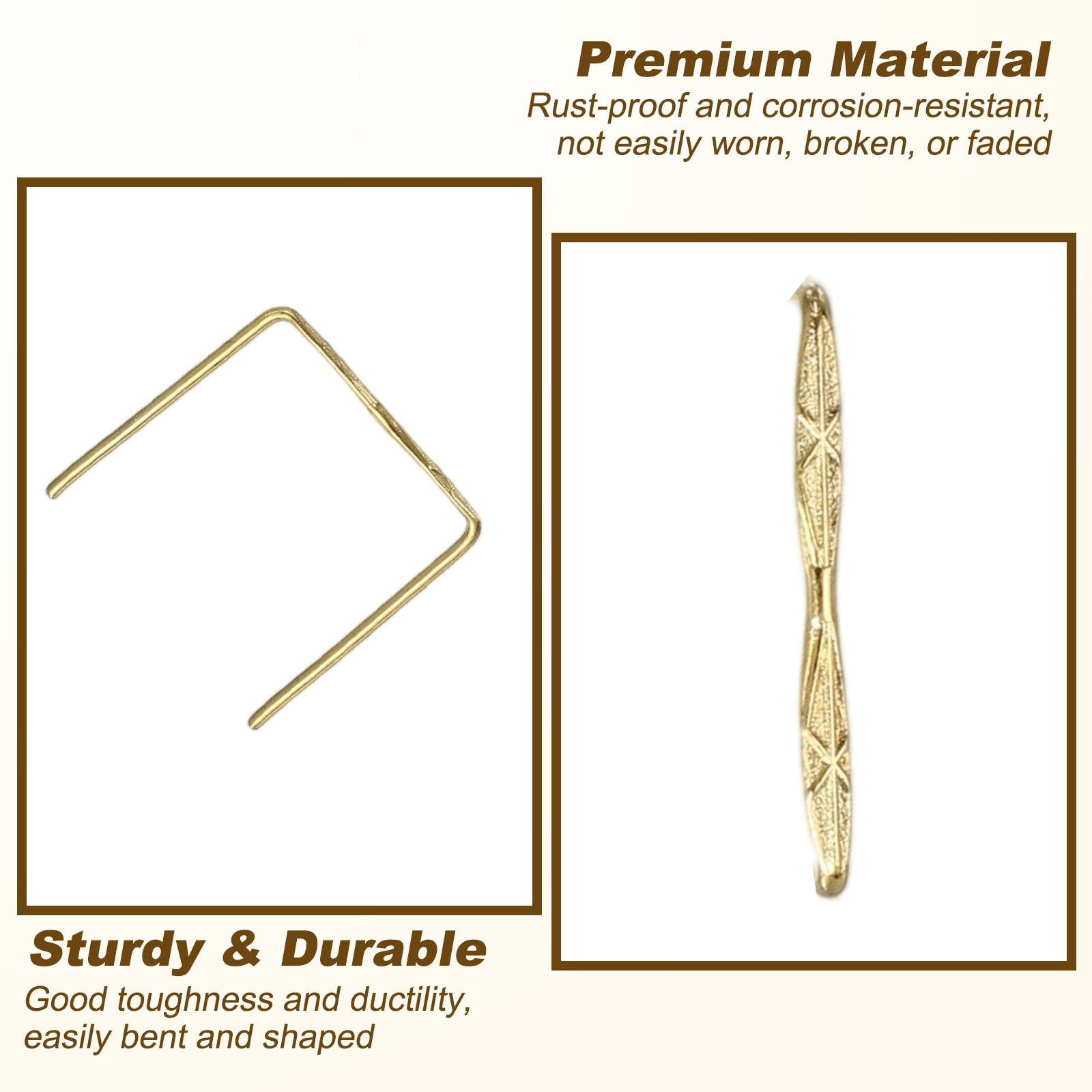 175 Pack 0.75 x 0.71 Inch Fasten Chandelier Crystal Hooks [Copper, Gold] gallery