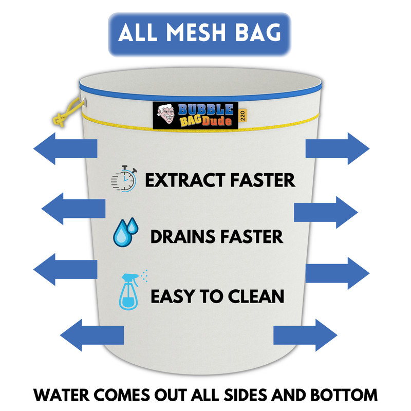 Bubble Bag BUBBLEBAGDUDE All Mesh 1 Gallon 4 Bag Set Herbal Ice Essence Extract gallery