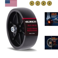 6″ Trailer Jack Replacement Wheel with 3/8″ Bolt and Nut, 1,200 lbs Capacity …