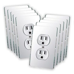 10PC Mirror Light Switch Plates Double hole Outlet 4.72″ X 2.91″ Switch Light…