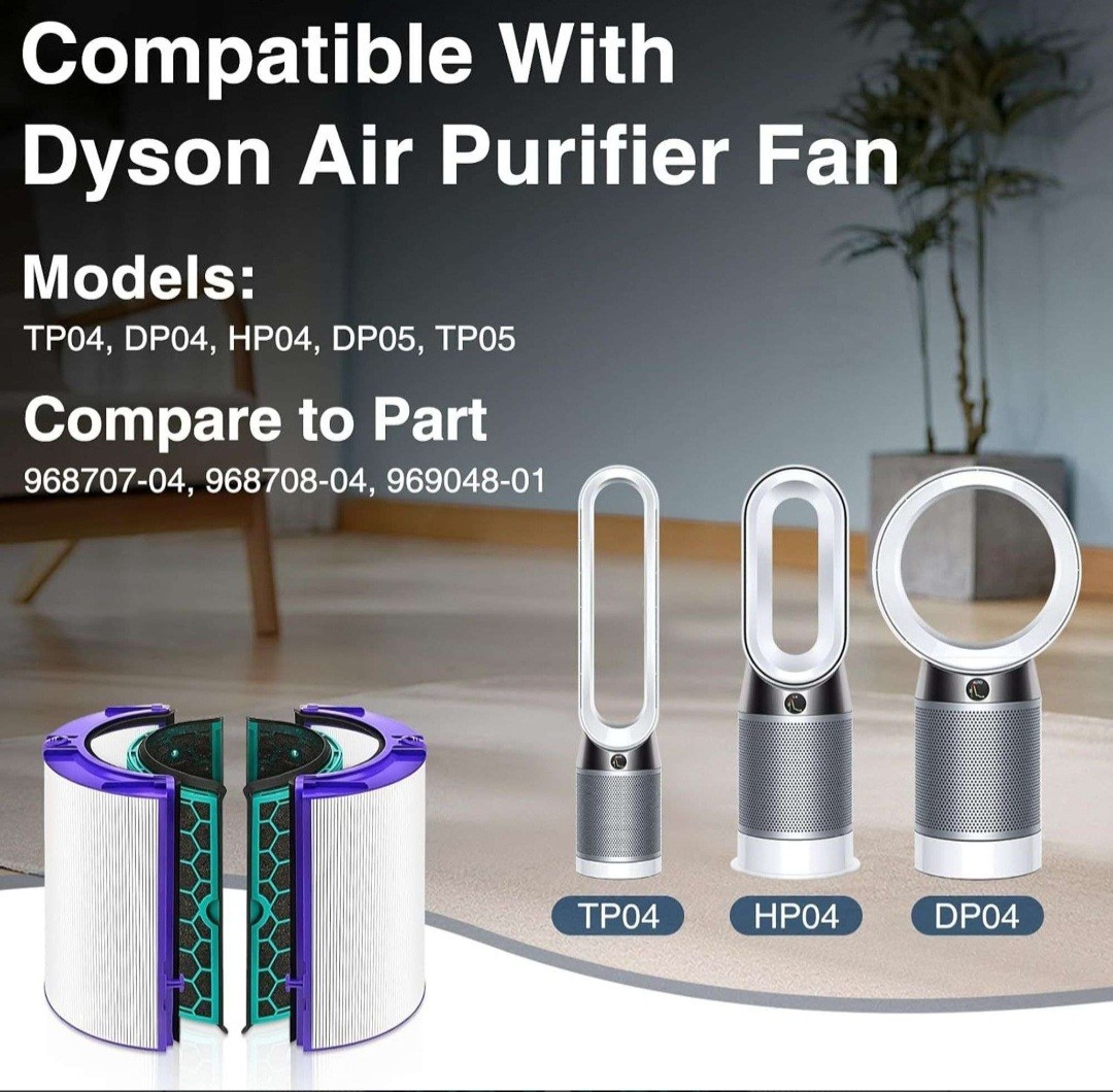 360° Pure Cool Fan HEPA Filter & Activated Carbon Filter for Dyson HP04 TP04 gallery