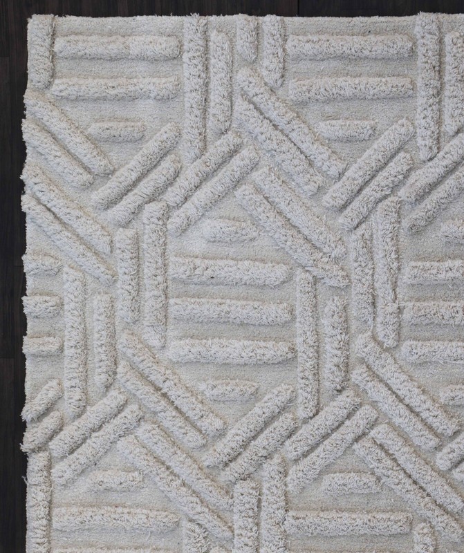 Morrocco Grey Handmade 100% Woolen Area Rugs Without Tariff & duty gallery