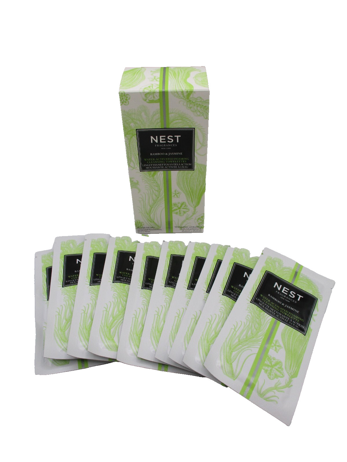 NEST Fragrances Water Activated Cleansing Towelettes ~ Bamboo & Jasmine ~ gallery