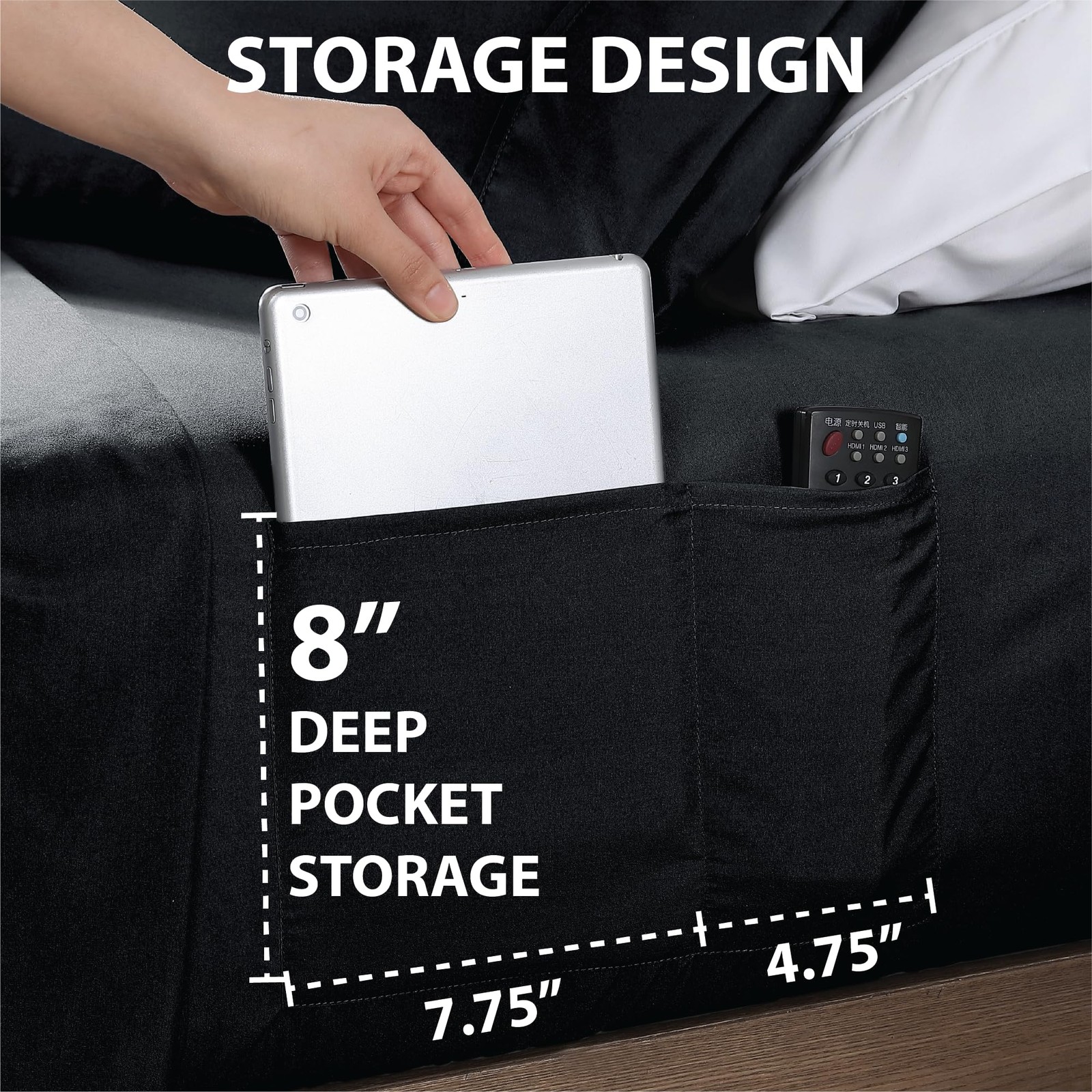 Swift Home Smart Sheets, Ultra Soft Brushed Microfiber 4-Piece Queen, Black gallery