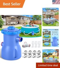 300GPH Certified Pool Filter Pump for Crystal Clear Above Ground Pools
