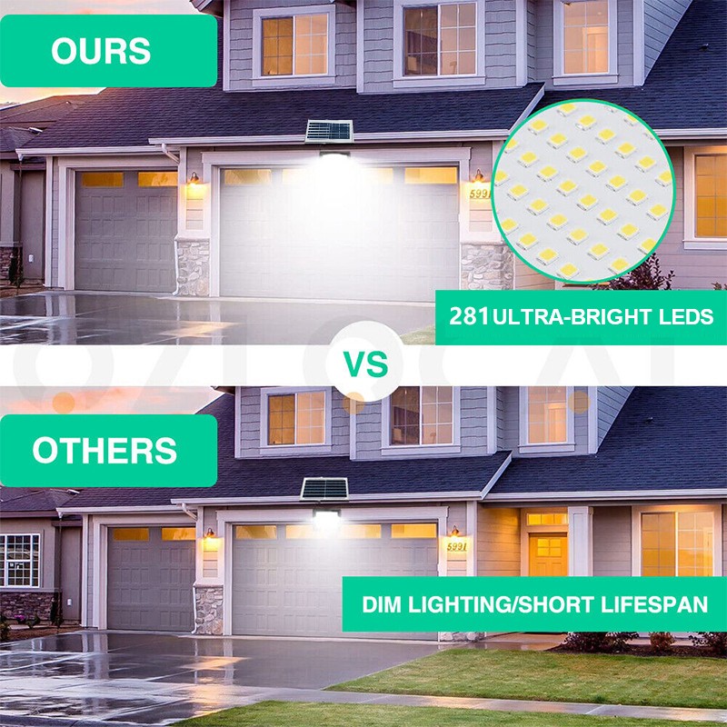 800W Outdoor LED Solar Security Light Street Flood Light Dusk to Dawn Wall Lamp gallery