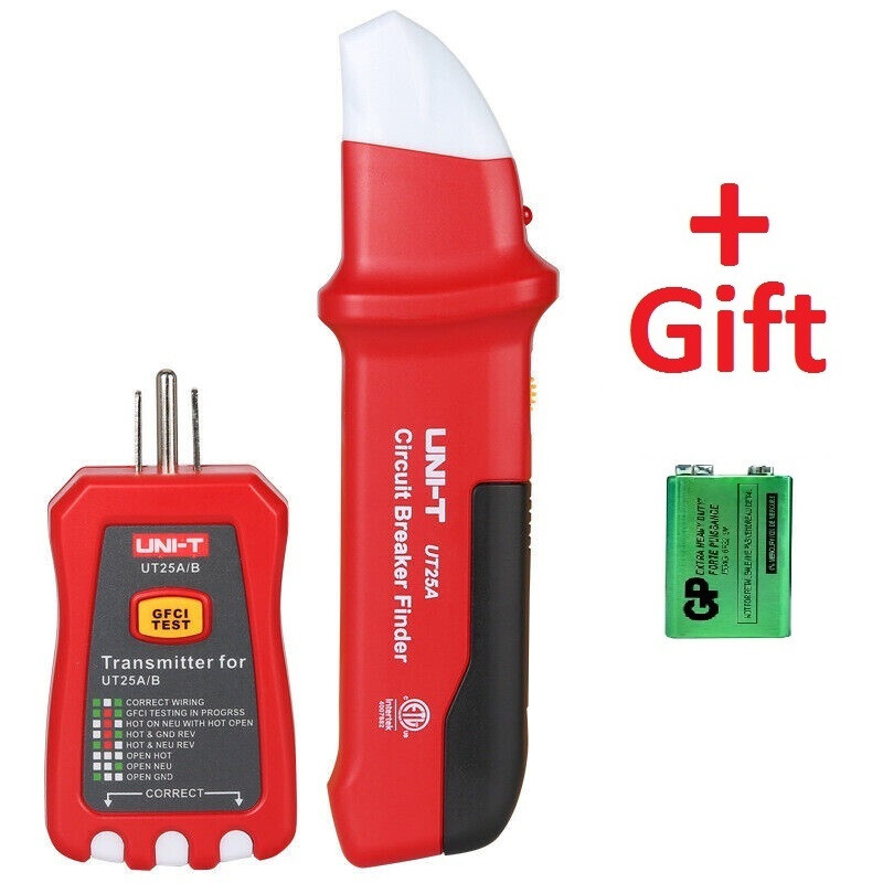 UT25A Digital Circuit Breaker Finder Tool with GFCI Outlet Socket Tester 90-120V gallery