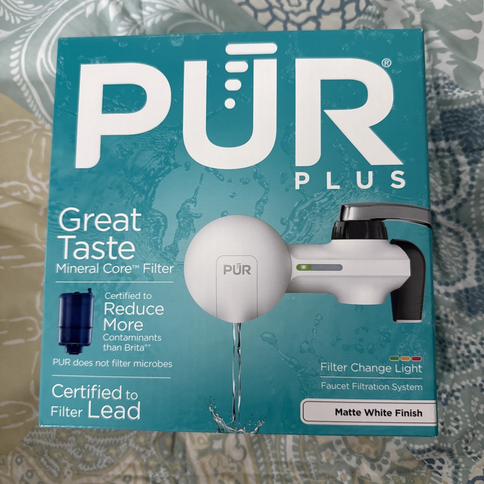 Pur PFM244W Plus Horizontal Faucet Mount Water Filtration System in Matte White gallery