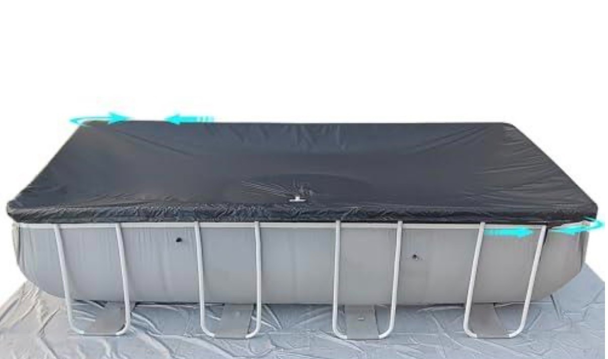 SIHAIAN 14x28 Ft Rectangular Pool Cover UV Weather Resistant Solar Cover gallery