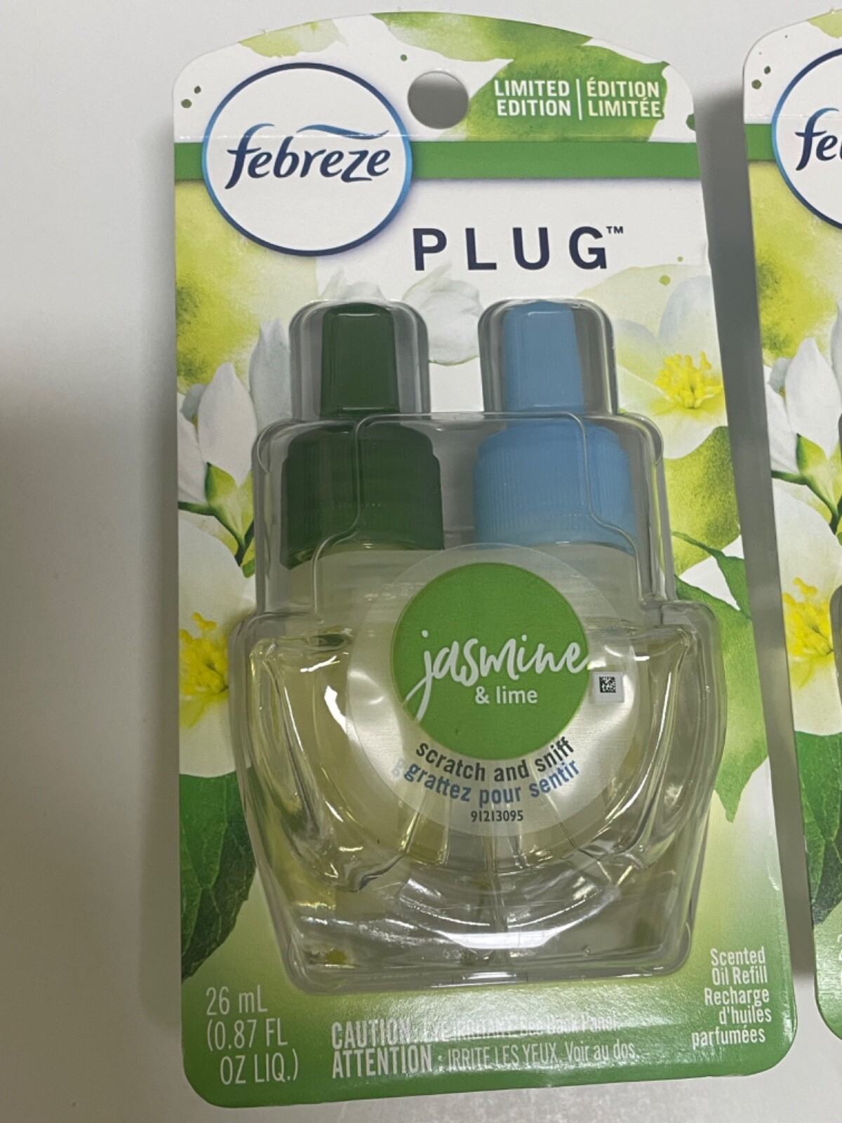2 Count - Febreze Plug In Jasmine and Lime Fade Defy Plug Refill Limited Edition gallery