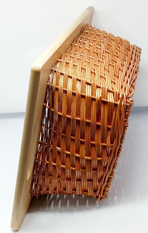 11 5/16" Width Pullout Wicker Baskets with Handles and Beechwood Frame & Runners gallery
