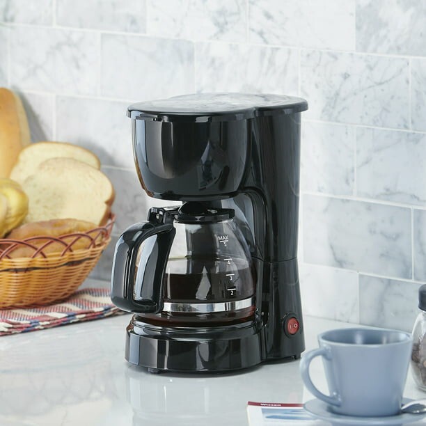 Mainstays 5 Cup Black Coffee Maker - Black gallery
