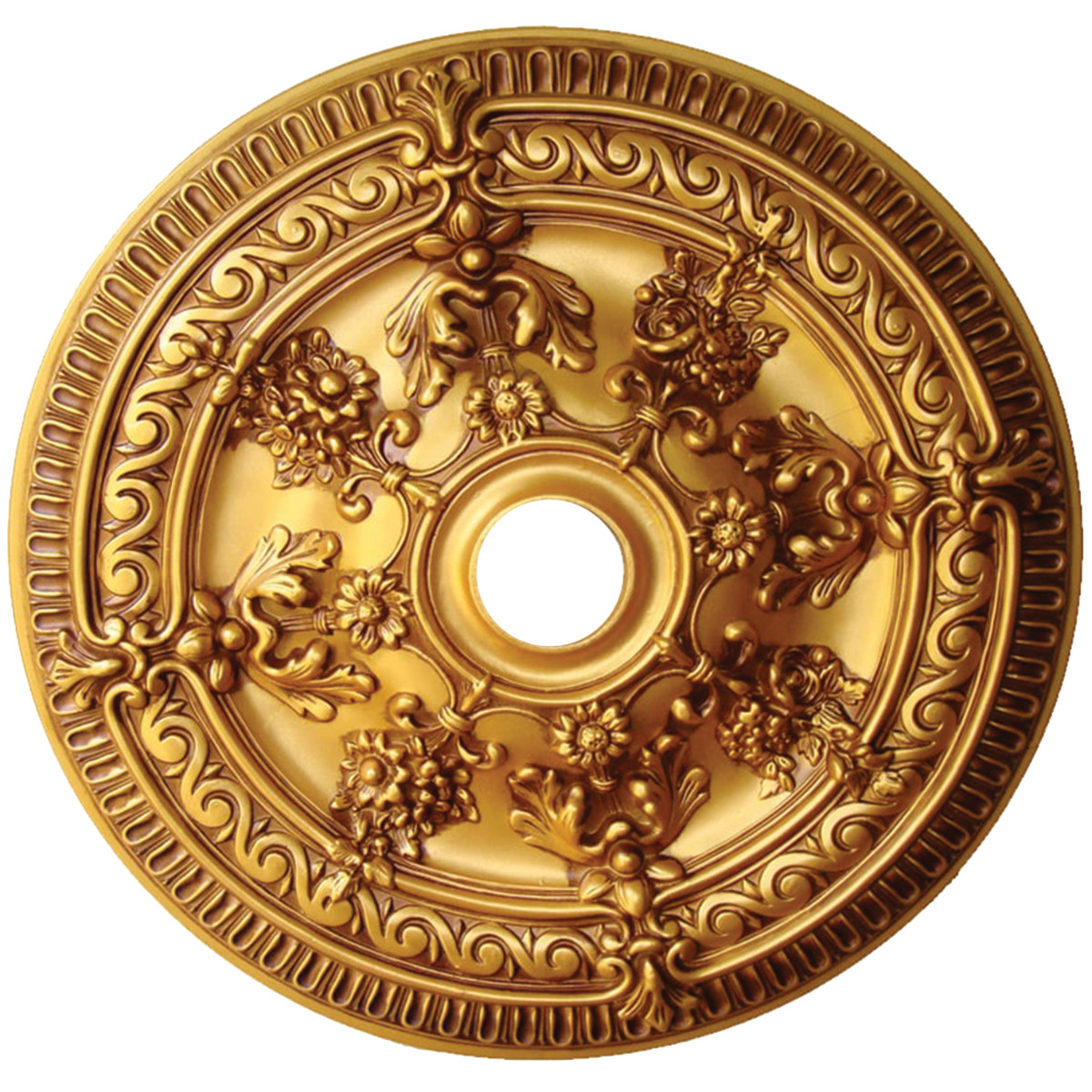 26" ROUND CHANDELIER CEILING MEDALLION ANTIQUE GOLD FOYER DINING ROOM BEDROOM gallery