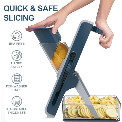 DAYIH SAFE MANDOLINE SLICER FOR KITCHEN - MULTIFUNCTIONAL VEGETABLE SALAD CUTTER gallery