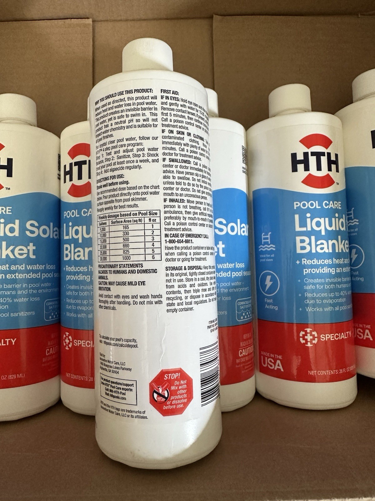 HTH Pool Care Liquid Solar Blanket for Swimming Pools 28oz Lot Of 7 New gallery
