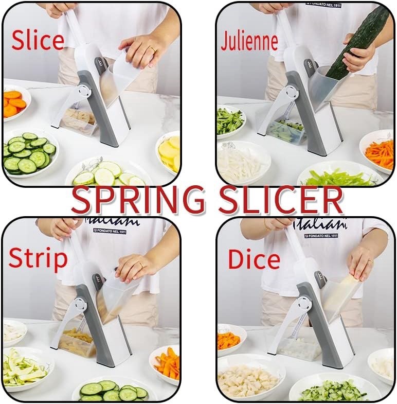 Milian Designs Mandoline Vegetable Slicer Adjustable Food Cutter Safe Upright gallery