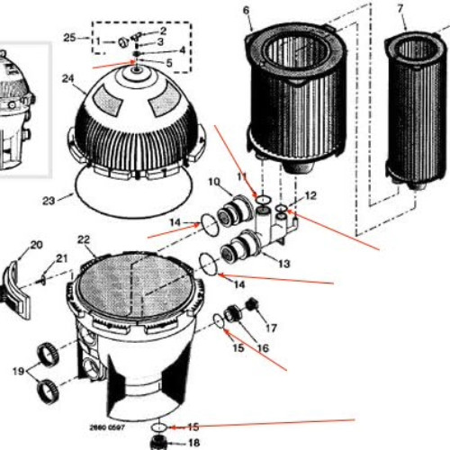Fits ALL Starite System 3 Filter O-ring Kit 21"/25" Tanks 35505-1423, 35505-7438 gallery
