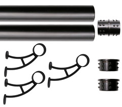 Solid Bar Mount Foot Rail Kit, 2″ OD Stainless Steel Tubing w/Internal Connector