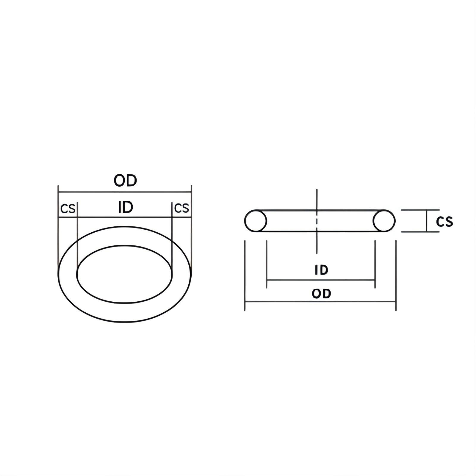 Food Grade O-Ring 2mm Cross Section , 5mm-90mm OD Clear Silicone Rubber O Rings gallery