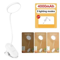 LED USB Rechargeable Clamp Clip On Flexible Desk Light Bed Read Table Night Lamp