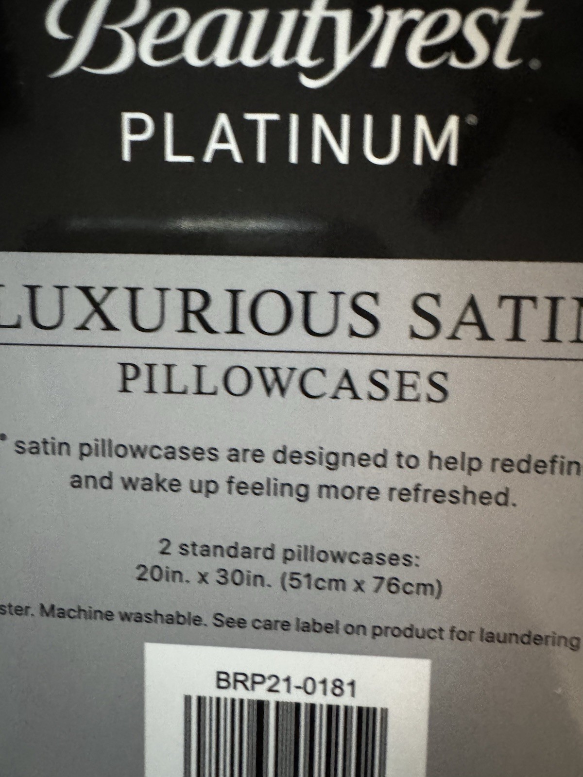 (2 Pack) Beautyrest Standard Luxurious Satin Silk Pillowcase Soft Bedding Pillow gallery
